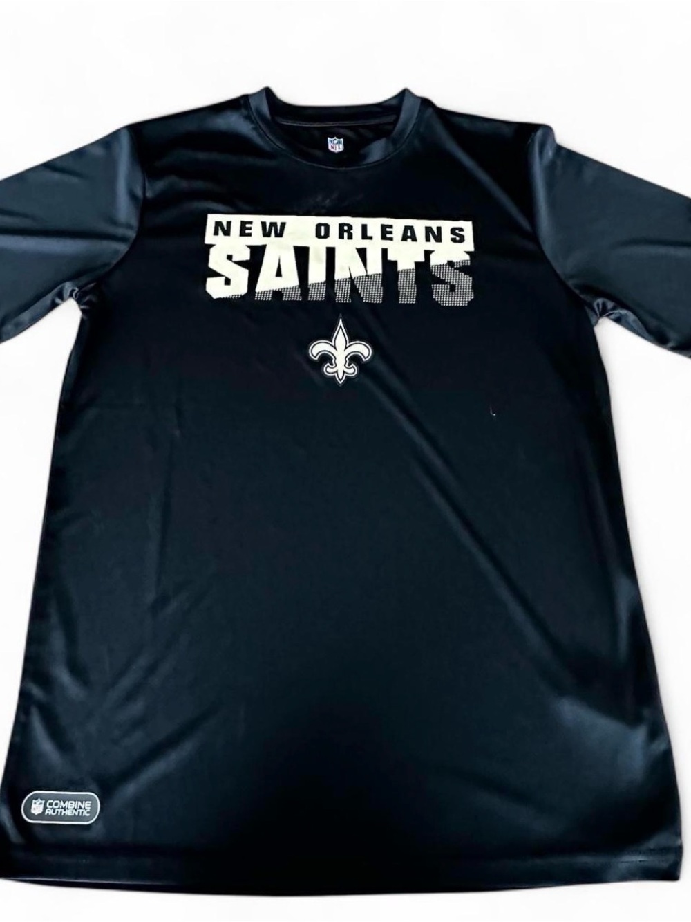 NFL New Orleans Saints Black and Gold Long Sleeve Jersey Top